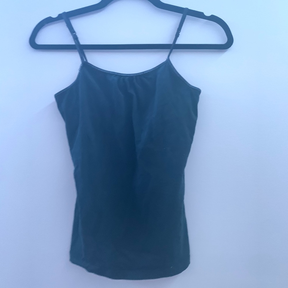 a black tank top